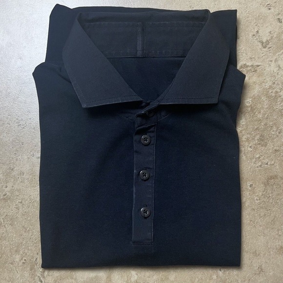 Lululemon Other - Lululemon Polo Shirt Men Medium Black Short Sleeve Lightweight Golf